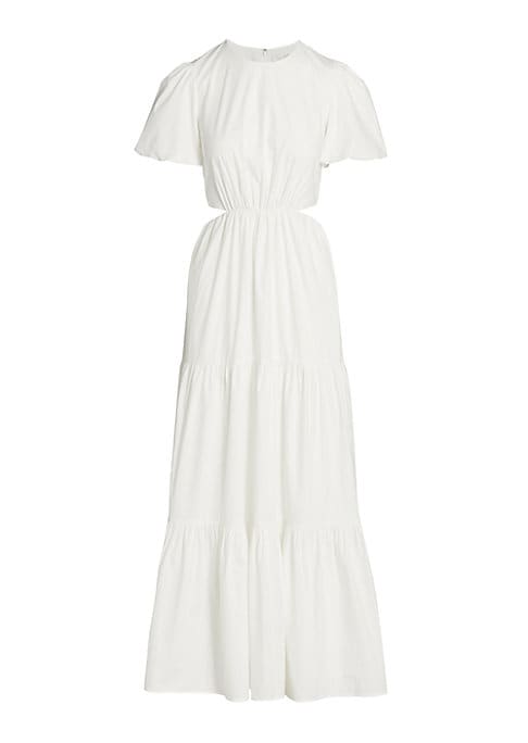 Ruffled Cut-Out Maxi Dress
