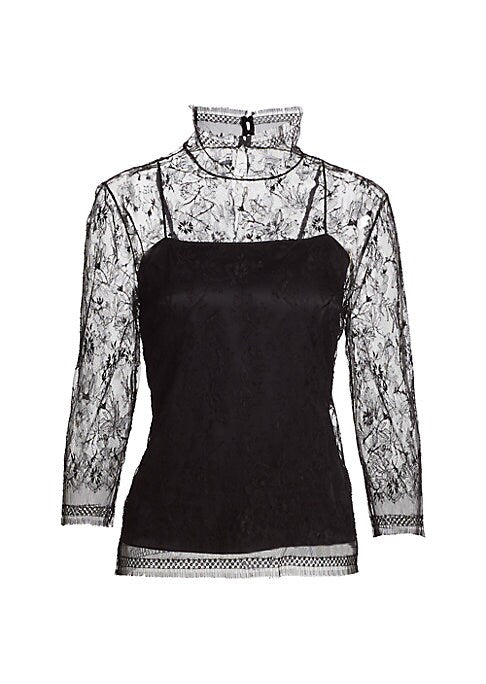 Fringe Floral Lace Top
