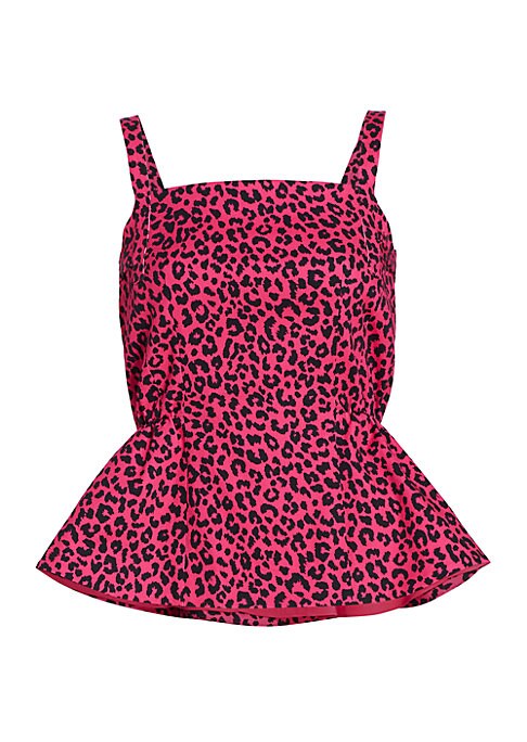 Leopard Elegance Peplum Top
