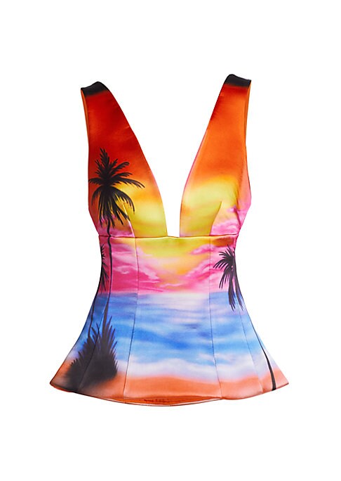 Sunset Bubble Hem Top