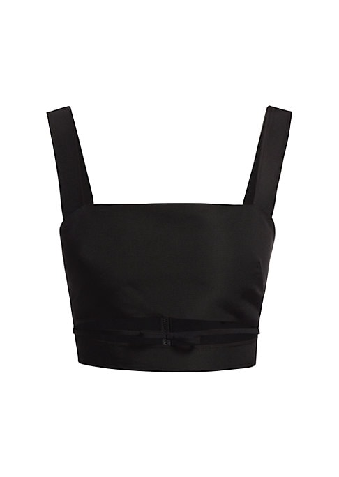Silk Bow Cut-Out Top