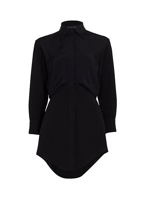 Silk Draped Mini Dress