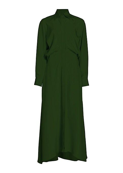 Silk Ankle Drape Dress