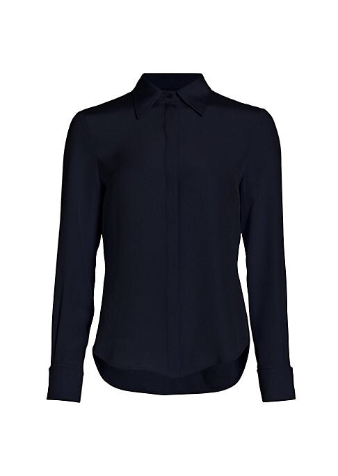Silk Waist-Shape Button-Up