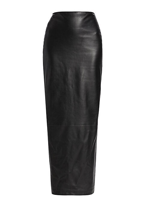 Sleek Leather Pencil Skirt
