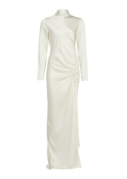 Lustrous Slit Evening Gown