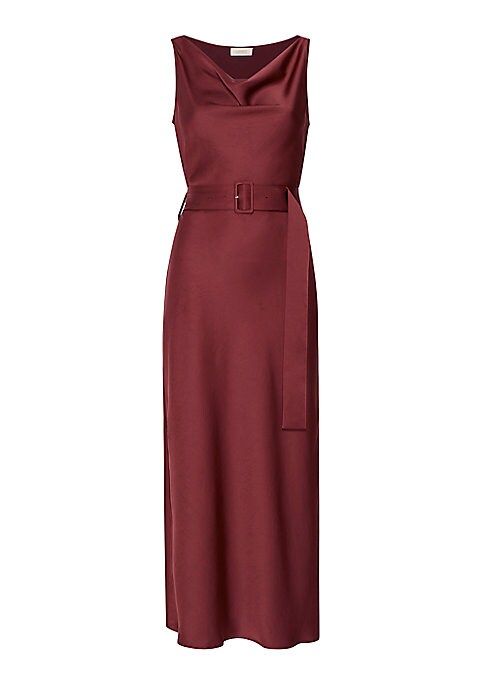 Cowl Neck Satin Dress