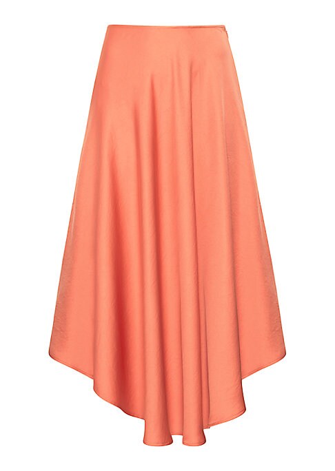 Chic Pleated Satin Skirt