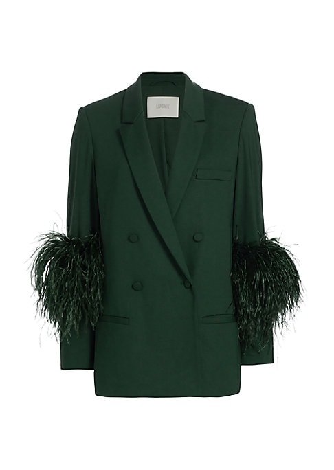 Feathered Elegance Blazer