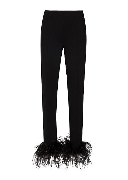 Feathered Luxe Scuba Pants