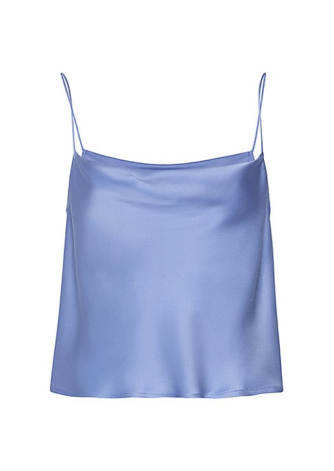 Draped Satin Crop Top