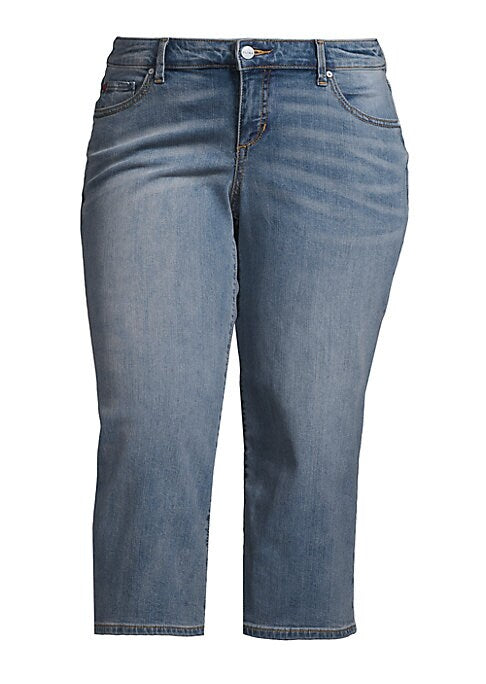 Cropped Stretch Denim Pants