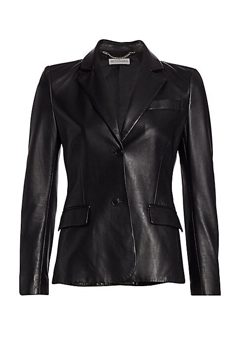 Edgy Leather Blazer