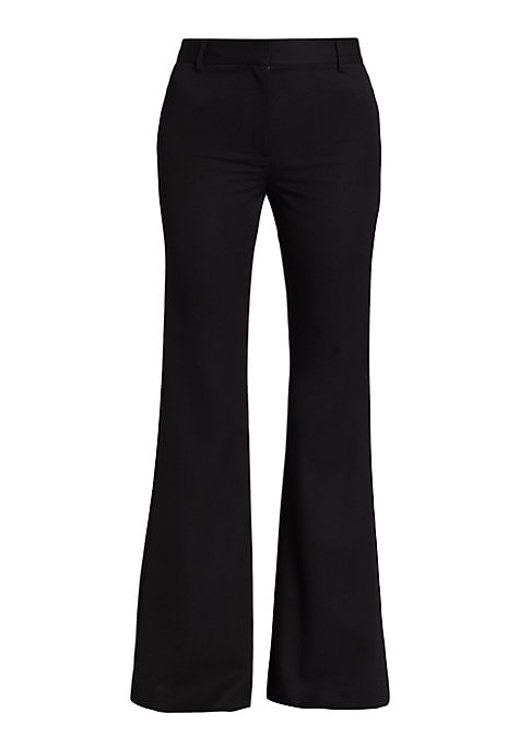 Chic Wool Kick-Flare Trousers