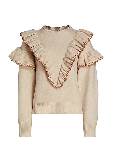 Chic Ruffle Pullover Sweater