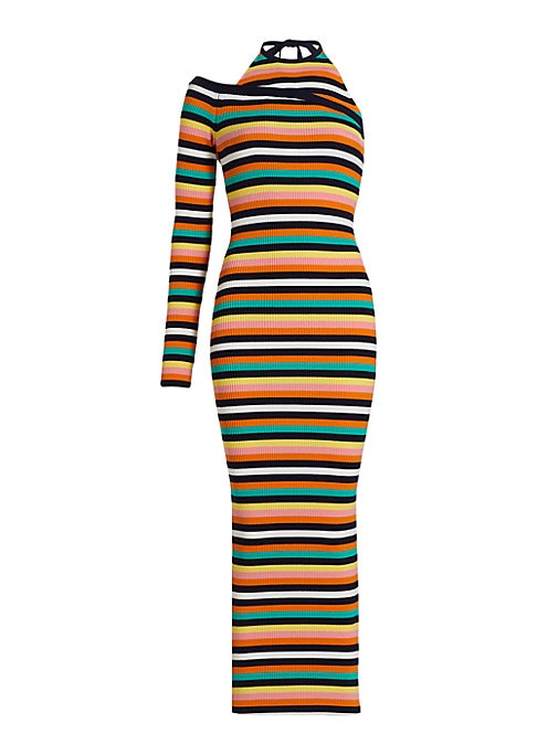 Chic Stripe Midi Dress