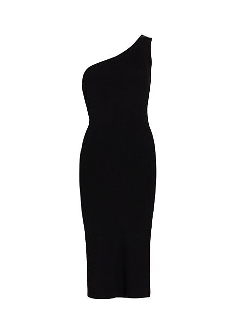Asymmetrical Cowl Midi Dress