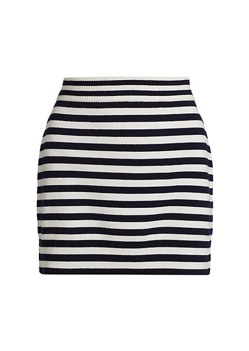 Chic Striped Knit Skirt