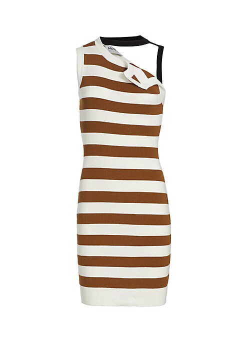 Striped Fitted Cut-Out Dress