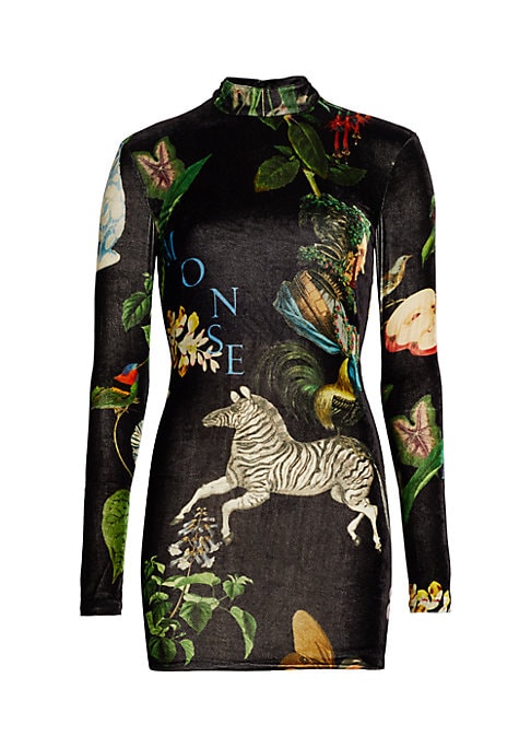 Botanical Velvet Elegance Dress
