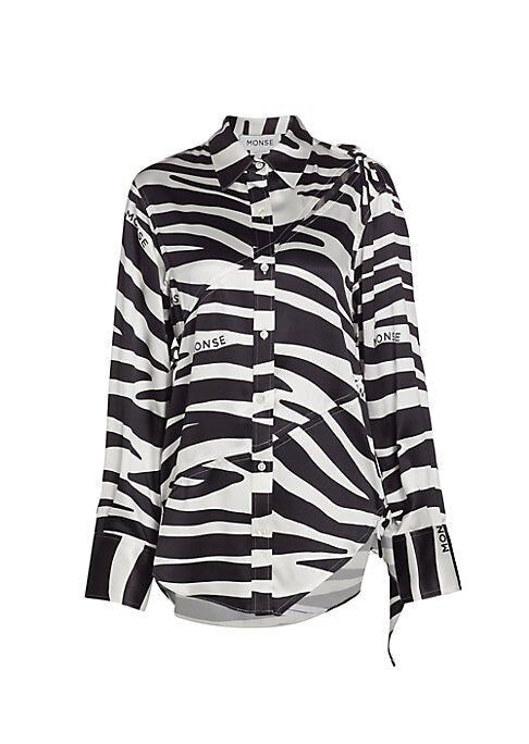 Savage Striped Satin Blouse