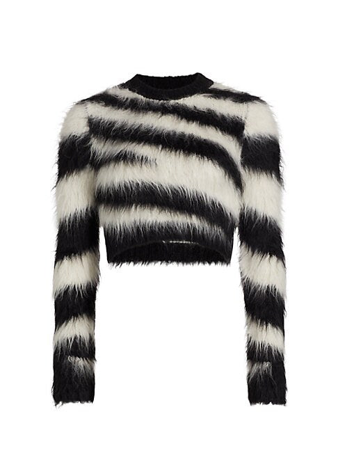 Vibrant Zebra Knit Sweater
