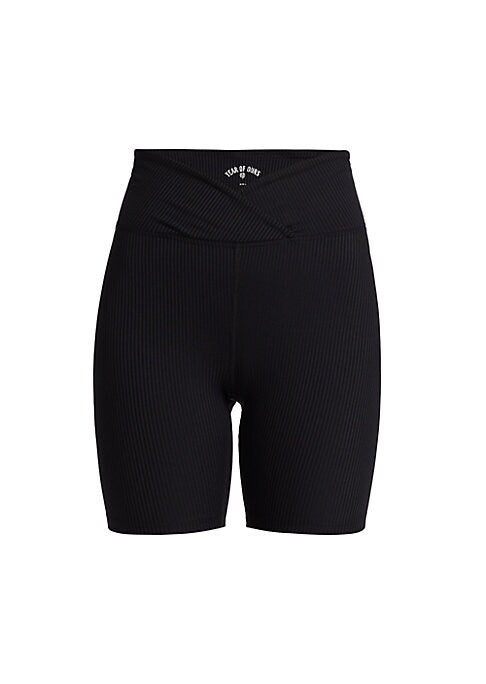 Elevated Rib-Knit Biker Shorts