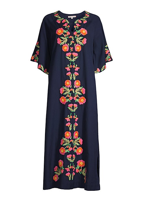Embroidered Cotton Caftan