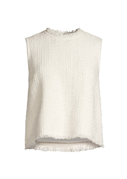 Fringe Tweed Crop Top