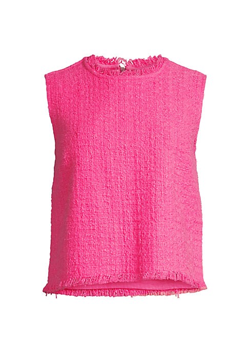 Fringe Tweed Crop Top