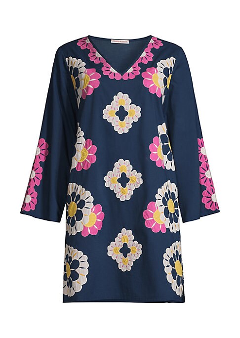 Floral V-Neck Tunic Dress