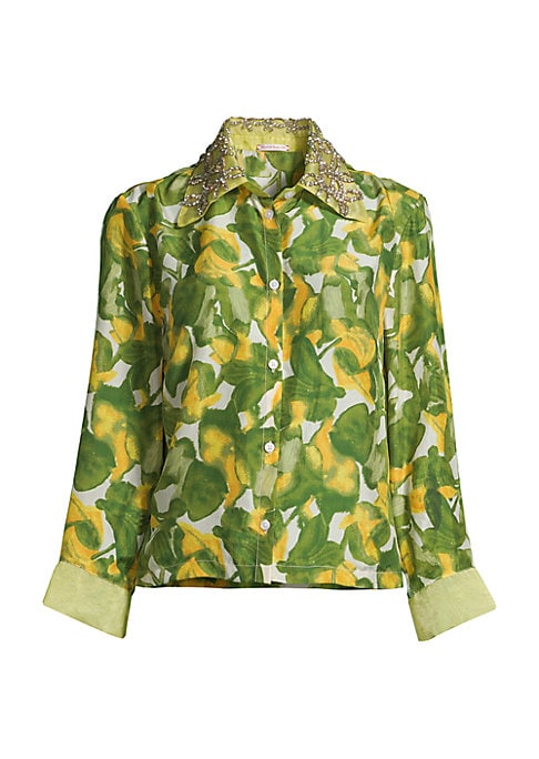 Chic Pear Print Blouse