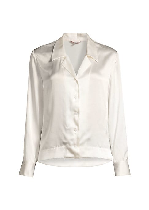 Silk Notch Collar Blouse
