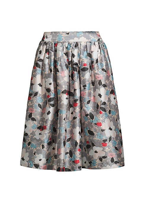 Poppy Print A-Line Skirt