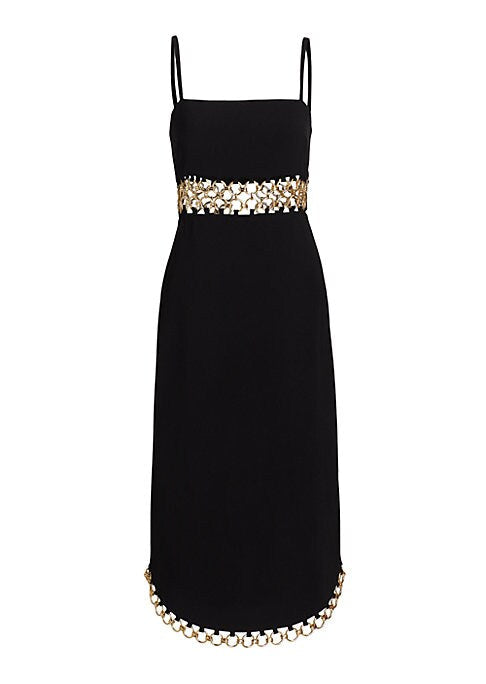 Gilded Elegance Midi Dress
