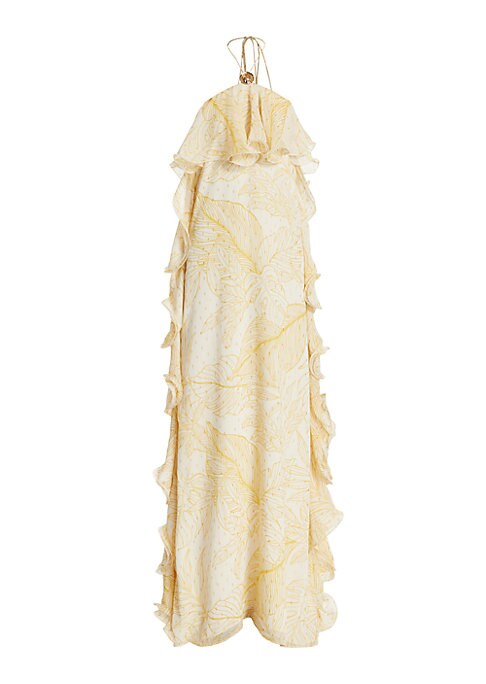 Glimmering Ruffle Maxi Dress