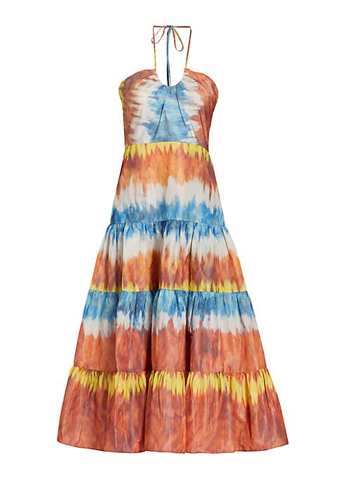 Vibrant Tie-Dye Midi Dress