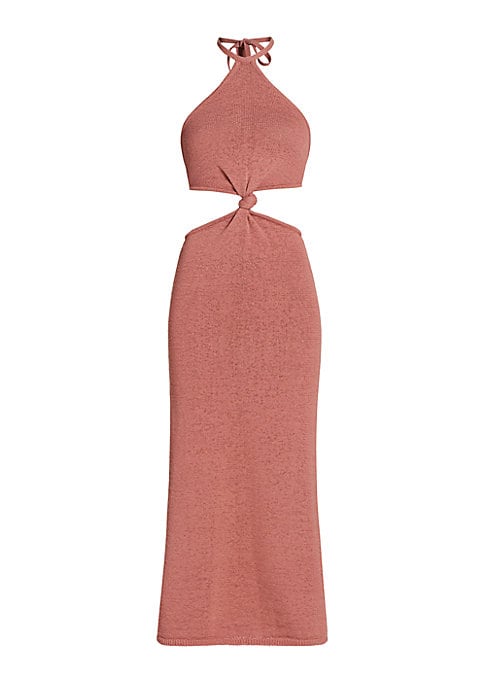 Twist Halter Midi Dress