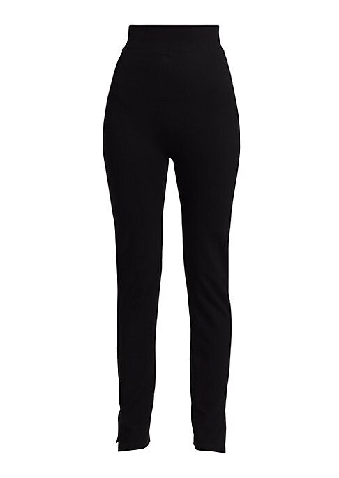 Vented High-Waist Straight Trousers