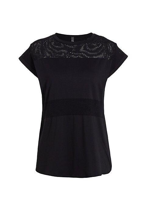 Mesh Detail Oversized Tee