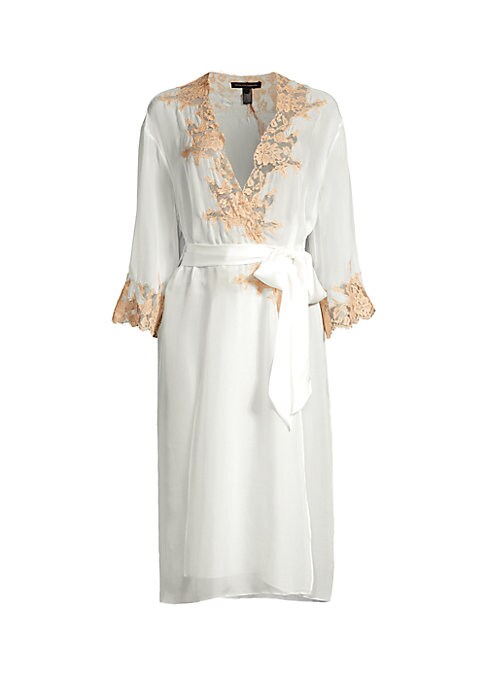 Lace-Trimmed Silk Wrap