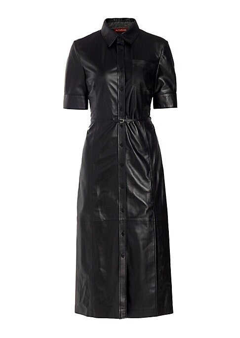 Leather Midi Shirtdress