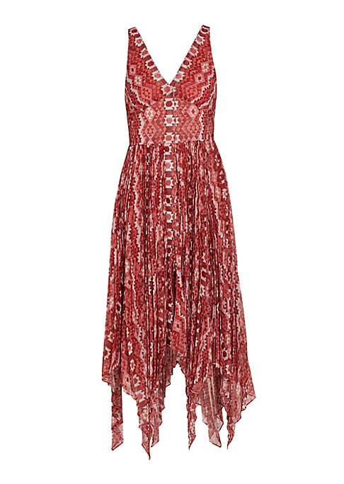 Abstract Pleated Dress