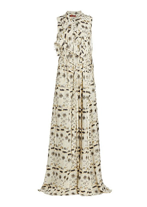 Metallic Elegance Maxi Dress