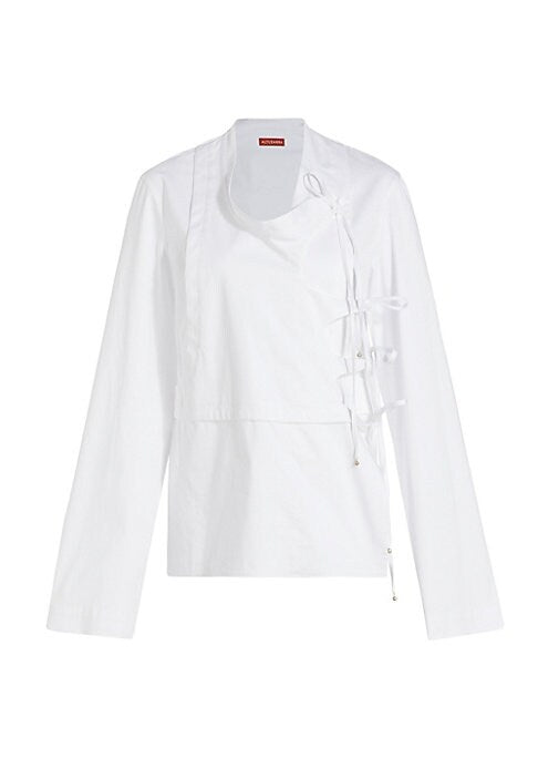Layered Wrap Tie Top