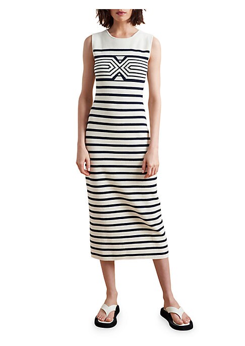 Chic Ribbed Stripes Dress
