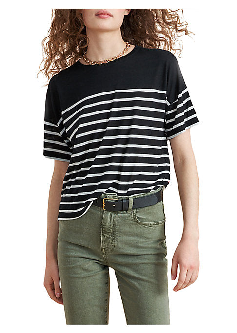 Striped Silk Tee