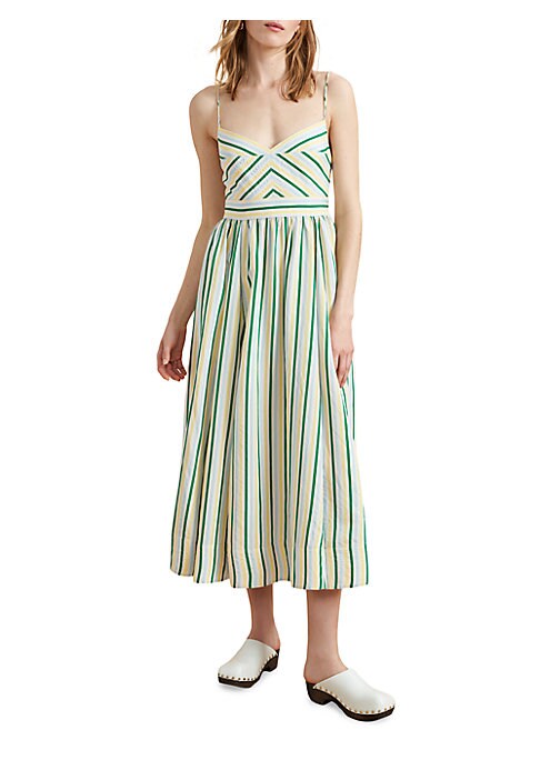 Chic Striped Midi Dress