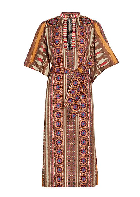 Ikat Puff Midi Dress