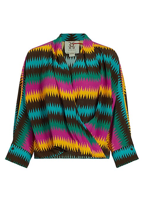 Ikat Twist Silk Blouse